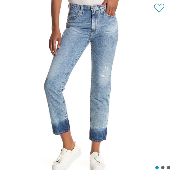 NEW • AG Jeans • Phoebe Straight Leg Jeans Blue - Picture 2 of 5